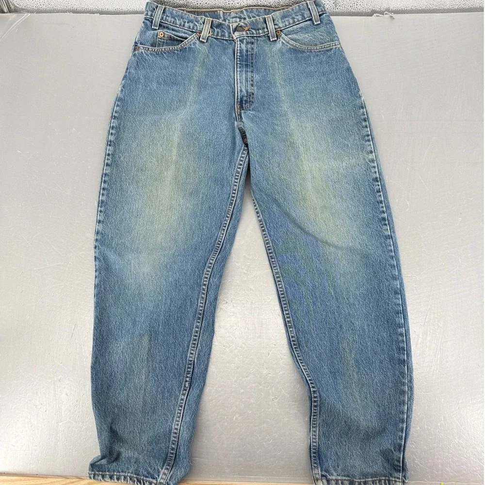VTG Levis 560 Loose Fit Tapered Leg Orange Tab Jeans Blue Mens 33x30 USA Made